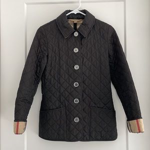 Burberry Brit Quilted Coat - Black Size XS